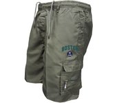 Men's Outdoor Cargo Shorts Male Overalls Elastic Waist Cycling Shorts Multi-pockets Loose Work Sport Knee Length Trousers