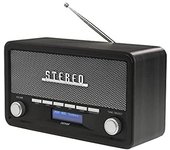 Denver Radio Digital DAB-18DARKGREY - Altavoces 4 W, Bluetooth, Pantalla LCD, Madera Oscura