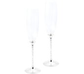 2 Copas de Cava con cristales 26.5 cm. alto