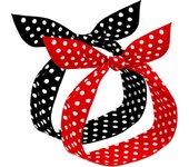 2 diademas de lunares rojos y blancos para niñas y mujeres, bandana retro, diadema de alambre de los años 50, diadema navideña con estampado vintage