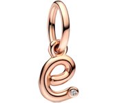 2023 New 925 Silver Plated Rose Gold Letter a-z Script Alphabet Dangle Charm Fit Pan Bracelet DIY Romantic Jewelry Gift