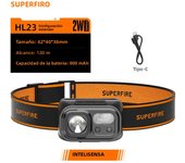 SuperFire HL23 ultra powerful led headlamp Sensor headlight fishing rechargeable head flashlight With USB-C 9 Lighting Modes