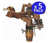 Suinga Pack 5 Aspersores de Impacto Aéreo 1/2 para Jardinería y Agricultura con Alcance de 9-14m