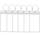 Pack de 6 Etiquetas de Equipaje, Etiquetas de Equipaje, Etiquetas de Equipaje Transparentes, Etiquetas de Equipaje, Etiquetas de Equipaje con Lazo de Acero Inoxidable de Colores para Maletas, Bolsas de Equipaje, Todas las Líneas de Cruceros