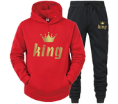 King And Queen Couple Outfit Hoodie and Jogger Pants High Quality Men Women Daily Casual Sport Jogging Suit King Queen Tracksuit
