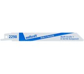 Pack 2 hojas de sierra de sable bim, metal, fino, longitud 150mm 2298000 wolfcraft