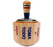 Toma Todo Pirinola Mexicana Spinner Mexican Wood Spinning Top Game. Perfect for Mexican Fiesta Fast