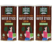 Pack 3x Wafer sticks Bio 140g (Crackers de chocolate)  NaturGreen