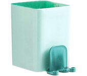 Verde Ganchos de Pared Cepillo de Suspensión para Baño Stick Pasta de Dientes Percha en el Agujero Organizador de Limpieza y Organizadores Contenedores Transparentes para Organizar la Ropa (talla única)