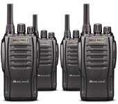 Midland C1524.01 - Midland BR02 PRO Z Pack 4 radios con cargador múltiple y 6 micro auriculares