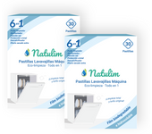 Natulim - Pastillas de Lavavajillas a Máquina - Eco-Limpieza, Biodegradables e Hidrosolubles 6 en 1 - Limpieza Profunda, Abrillantador, Función Sal, Protección Cristal, Descalcificador, Efecto Secado Extra (30 pastillas)
