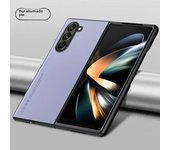 Carbon Fiber PU Leather Phone Case for Samsung Galaxy Z Fold 6 5 4 3 Fold6 Fold5 Fold4 Fold3 5G Hard Plastic Shockproof  Cover