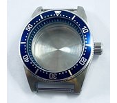 40mm Silver Stainless Steel Watch Case Black Blue Green Orange Ring Fit NH34 NH35 NH36 NH38 NH70 NH72 Movement