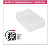 Raspberry Pi 4 Model B ABS Case Black Transparent Plastic Shell Removable GPIO Cover with Cooling Fan for Raspberry Pi 4