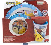 STOR - SET VAJILLA INFANTIL 5 PIEZAS PLATO CUENCO VASO 260 ML CUBIERTOS, POKEMON DISTORTION BLUE, FROZEN ICE MAGIC, PAW PATROL, SUPER MARIO, MICKEY MOUSE, PEPPA PIG, PAW PATROL GIRL, SONIC - PRODUCTO OFICIAL - MR POPYE
