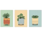 Set de 3 cuadros calidad premium con marco de madera - 30x40 cm o 50x70 cm - POSTER LAB