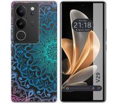 Tumundosmartphone Funda Silicona Transparente para Vivo V29 5G diseño Mandala Dibujos