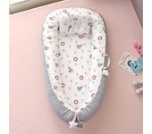 Almohada para bebé con diseño de panal, transpirable, plegable, lavable, portátil, para cama de bebé, relajante, biónica, colchón de viaje