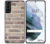 Tumundosmartphone Funda Gel Tpu para Samsung Galaxy S21+ Plus 5G diseño Ladrillo 01 Dibujos