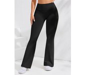 Women's High-Waist Flared Leggings Breathable Wide-Leg Yoga Pants Fitness Workout Tights Gym Sports Casual Slimming Clothing