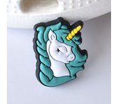1pcs New Season Unicorn Shoe Buckle Charms for Removable Garden Shoe Ornament PVC Soft Rubber Shoe Ornament Decoration