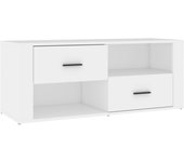 Mueble para TV madera contrachapada blanco 100x35x40 cm