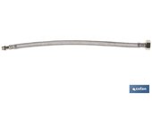 COFAN - Conexión Flexible | Macho/Hembra | Acero Inoxidable | M 10 x 1 - H 3/8" o H 1/2" | 35 cm de Longitud