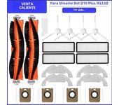 For Dreame Bot D10 Plus RLS3D Filter Mop Cloth Dust Bag  Robot Vacuum Cleaner Accessories Main Side Brush Spare parts
