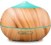Difusor de aceites Esenciales, humidificador de aromaterapia, vaporizador de Aroma ultrasónico de 400 ml, difusor Elétrico com Luz LED de 7 Cores E 4 temporizadores para casa