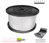SEDILES Manguera tubular VV-K0.6/1KV 600/1000V 3G1,5mm² color blanco 100m (bobina de Ø40x20cm)