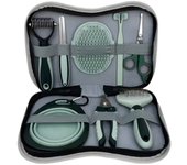 Kit 8 accesorios para aseo mascotas, perros y gatos, cepillo de Baño y Dientes, Cortauñas, Lima Deslanador para perros Cortadora pelo perro Perros accesorios Limpia patas perro Cepillo gato para el cuidado de tus Mascotas