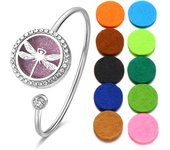 Crystal Aromatherapy Bracelet Bangle Diffuser Jewelry Tree of Life Perfume Oils Diffuser Aroma Diffuser Lockets Woman Bracelet