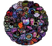10/30/50/100PCS Cartoon Neon Light Rainbow Stickers Aesthetic Car Laptop Phone Luggage Bike Graffiti Decal Scrapbooking Sticker