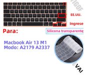 Silicone Keyboard Cover Skin for all models MacBook Air/Pro13“14”15“16” M1 M2 M3 Chip Model A2918 A2991 A2338 A2337 A2681 US&EU