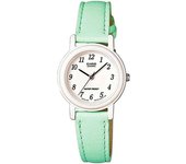 Casio Lq-139l-3bdf Reloj De Pulsera Analógico Para Mujer / Niños Color Verde Menta. Esfera Blanca.