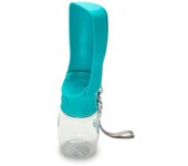 NICE PAWS Bebedero Perro Plegable, Bebedero Perro portatil para excursiones y Paseos, Regalo para Perros, Gatos y Otras Mascotas, antigoteo, con mosquetón y Correa, Libre de BPA, 14.5-27 cm, 350 ml.