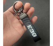 Luxury Women Men Key Chain Carbon Leather Car Keychain For E90 E46 E87 E30 E60 E39 Keychain With Logo Keychain Accessories