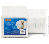 Pack de 10 Pañales para mascotas, Pañal Sanitarios para Mascotas, Bragas Higiénicas Suaves absorbentes, braguitas de varios tamaños
