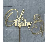 Art Acrylic Mother To Be Cake Topper for Wedding Pregnant Birthday Cake Decorations Party Supplies Baby Shower