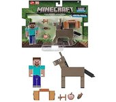 Mattel Minecraft Figuras de Acción y Accesorios Pack Steve y Donkey JCN54