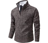 Autumn Winter Men's Sweatshirt Warm Pullover Solid Color Half Zipper Casual Sweater Fleece Long Sleeve Men's Sweatshirts Top