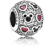 Abalorio Pandora 791457CZ mujer plata Disney Mickey & Corazones Brillantes，Incluye Caja Original