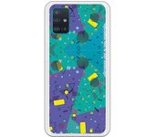 Funda compatible con Samsung Galaxy A51 - Geometría Abstracta fondo Azul