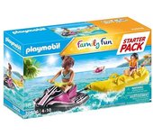 Playmobil Family Fun 70906 Starter Pack Moto de Agua con bote banana, Flotante edad +4 años 22P70906