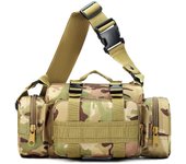 Bolso bandolera 3P de camuflaje para exteriores, bolso de mano estilo militar para aficionados al deporte, bolso táctico de un solo hombro, mochila para cámara