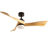 Create - Ventilador de Techo DC Silencioso con Aspas de Madera Natural y Función Invierno/Verano -WIND CURVE