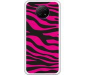 Funda compatible con Xiaomi Redmi Note 9 5G - Redmi Note 9T - Animal Print Zebra Negro Rosa