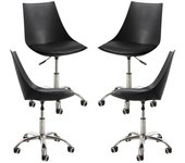 Pack 4 Sillas Blok Office - Negro
