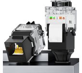 AMPCOM CAT7A CAT7 CAT6A CAT6 RJ45 Keystone Jack, Ratchet Lock STP Toolless Modular Coupler Zinc Alloy Module Jacks 10Gbps