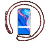 Tumundosmartphone Funda Colgante Transparente para Huawei P Smart Z con Cordon Rosa / Dorado